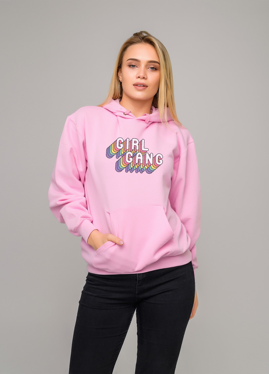 

Толстовка розовая LOYS Girl gang, Толстовка розовая LOYS Girl gang S