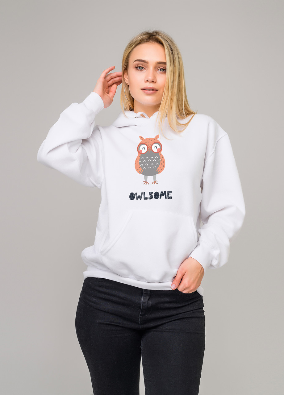 

Толстовка белая LOYS Owlsome, Толстовка белая LOYS Owlsome S