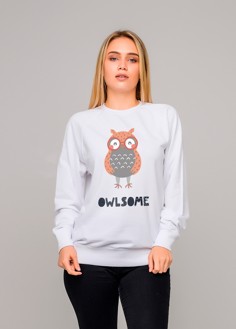 

Свитшот белый LOYS Owlsome, Свитшот белый LOYS Owlsome S
