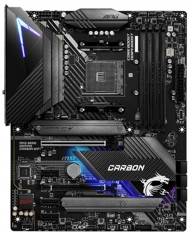 

Материнcкая плата MSI MPG_B550_GAM_CARBON_WIFI sAM4 B550 4xDDR4 HDMI-DP Wi-Fi!!!BT ATX (JN63MPG_B550_GAM_CARBON_WIFI)