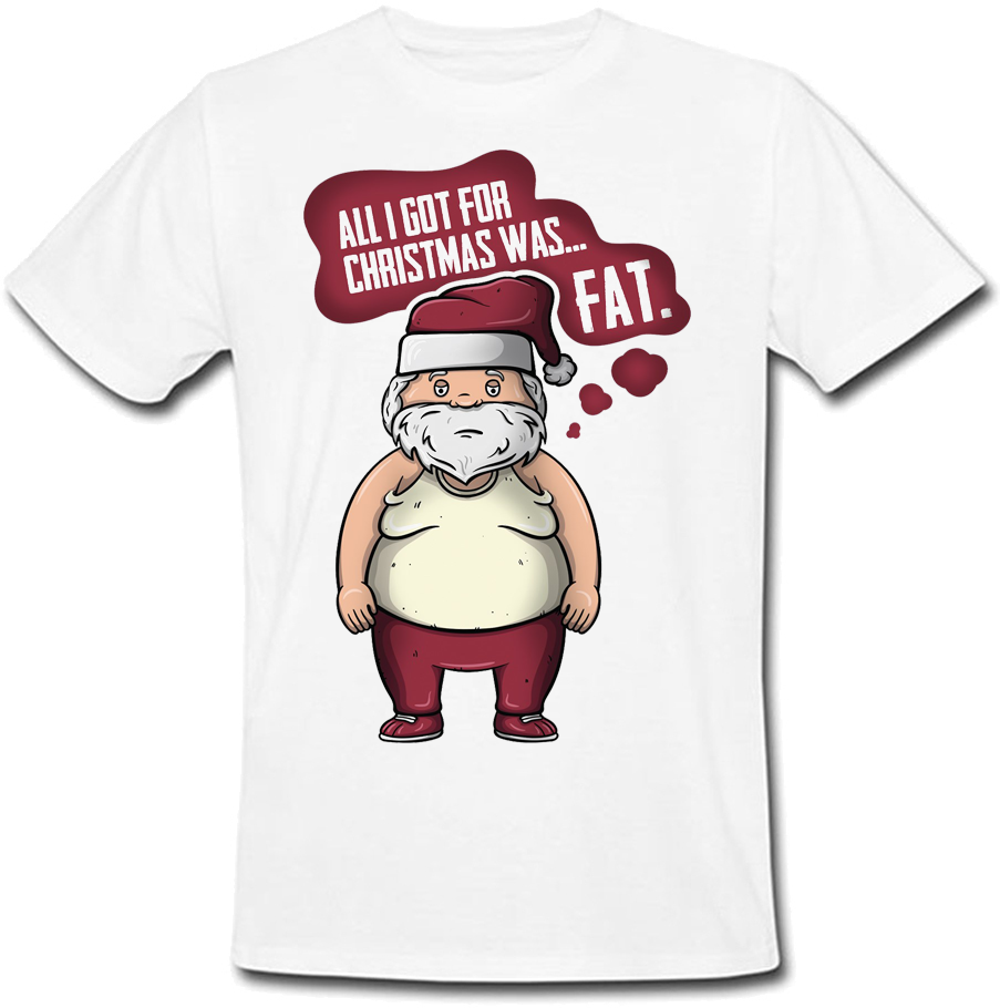 

Футболка Fat Cat All I Got For Christmas Was... Fat. (белая)  42249, Футболка Fat Cat All I Got For Christmas Was... Fat. (белая) M 42249