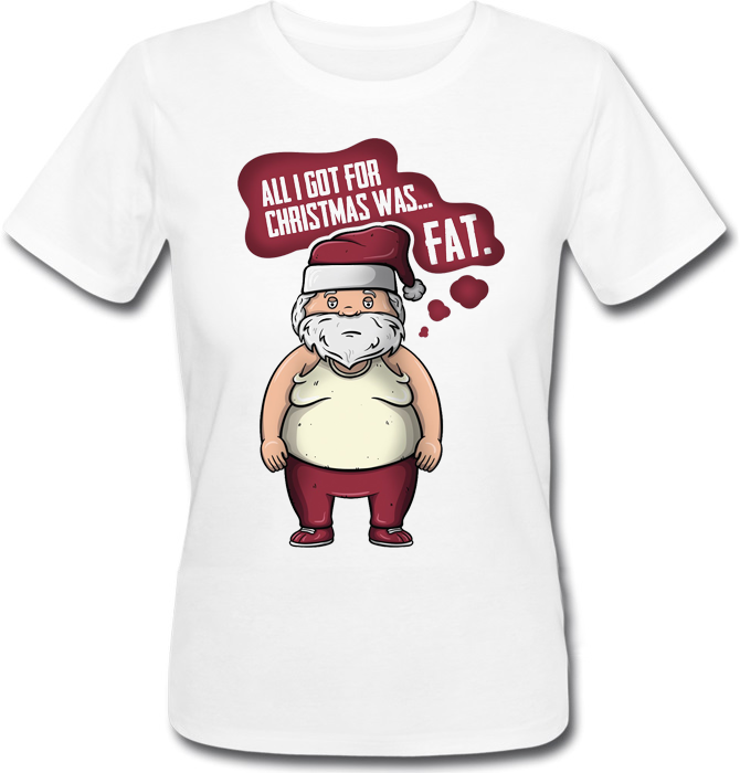 

Женская футболка Fat Cat All I Got For Christmas Was... Fat. (белая) XXL 41840