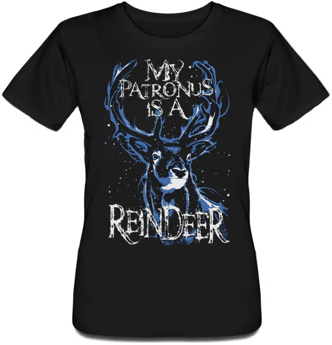 

Женская футболка Fat Cat My Patronus Is A Reindeer (чёрная)  43053, Женская футболка Fat Cat My Patronus Is A Reindeer (чёрная) L 43053