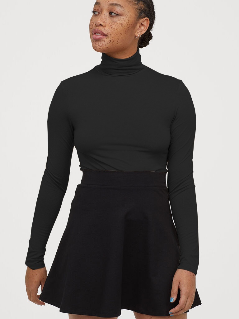 

Водолазка H&M 772902b16  Черная, Водолазка H&M 772902b16 XXS Черная
