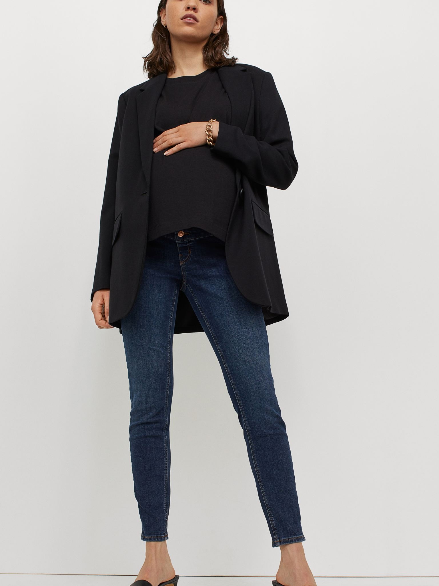 

Джинсы для беременных H&M 810170013b16 XXL Темно-синие