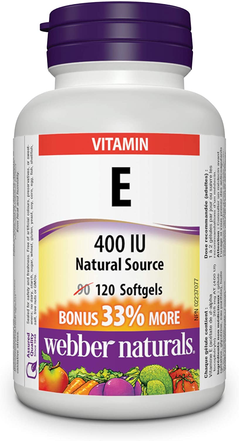 

Витамины Webber Naturals Vitamin E 400 IU 120 капсул (4384303472)