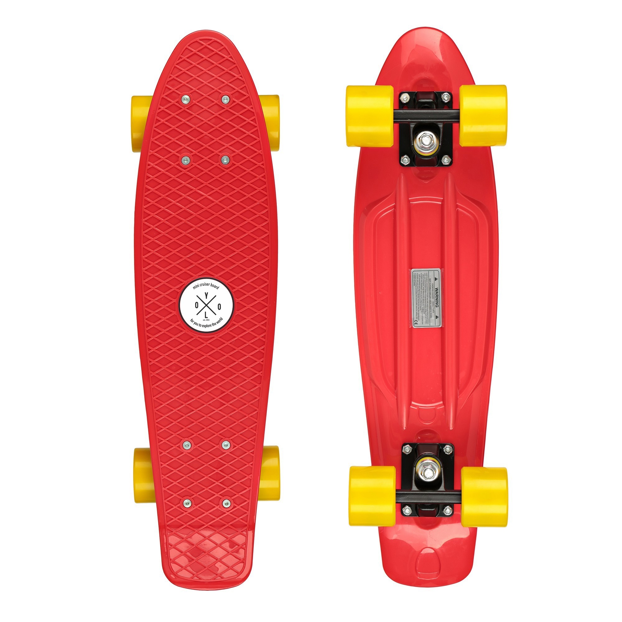 

Пенни борд(Скейт борд, круизер) YOLO 22” Red/Yellow зборка в Украине