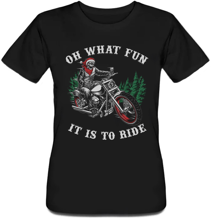 

Женская футболка Fat Cat Oh What Fun It Is To Ride (чёрная) XXL 41651