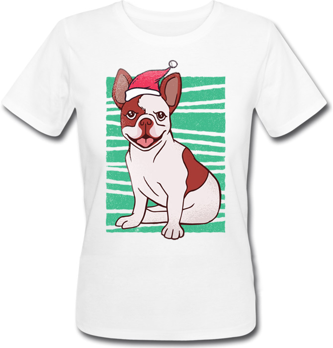 

Женская футболка Fat Cat Christmas Bulldog (белая) XXL 41672