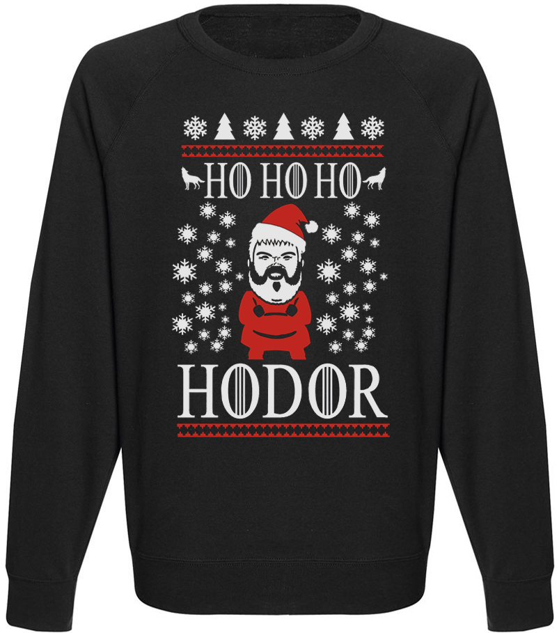 

Мужской свитшот Fat Cat Game Of Thrones - Ho Ho Ho Hodor (чёрный) XXL 41399