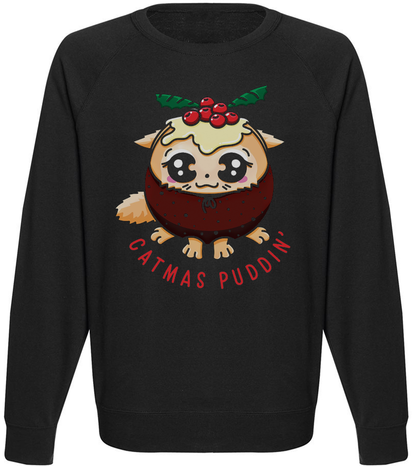 

Мужской свитшот Fat Cat Catmas Puddin' (чёрный)  40122, Мужской свитшот Fat Cat Catmas Puddin' (чёрный) M 40122