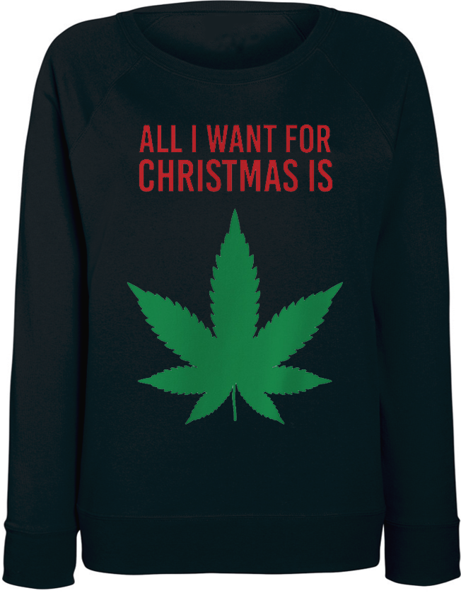 

Женский свитшот Fat Cat All I Want For Christmas Is Weed (чёрный)  44817, Женский свитшот Fat Cat All I Want For Christmas Is Weed (чёрный) L 44817