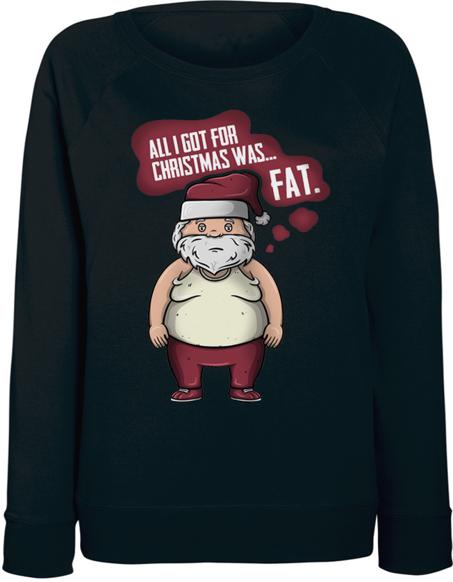 

Женский свитшот Fat Cat All I Got For Christmas Was... Fat. (чёрный) XXL 44845