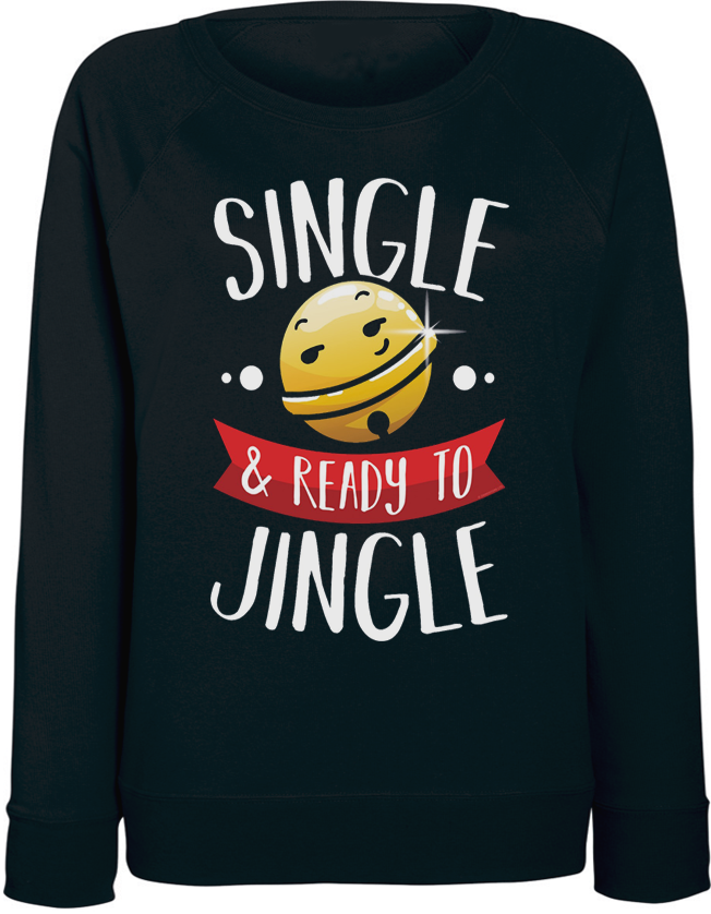 

Женский свитшот Fat Cat Single & Ready To Jingle (чёрный)  44754, Женский свитшот Fat Cat Single & Ready To Jingle (чёрный) S 44754