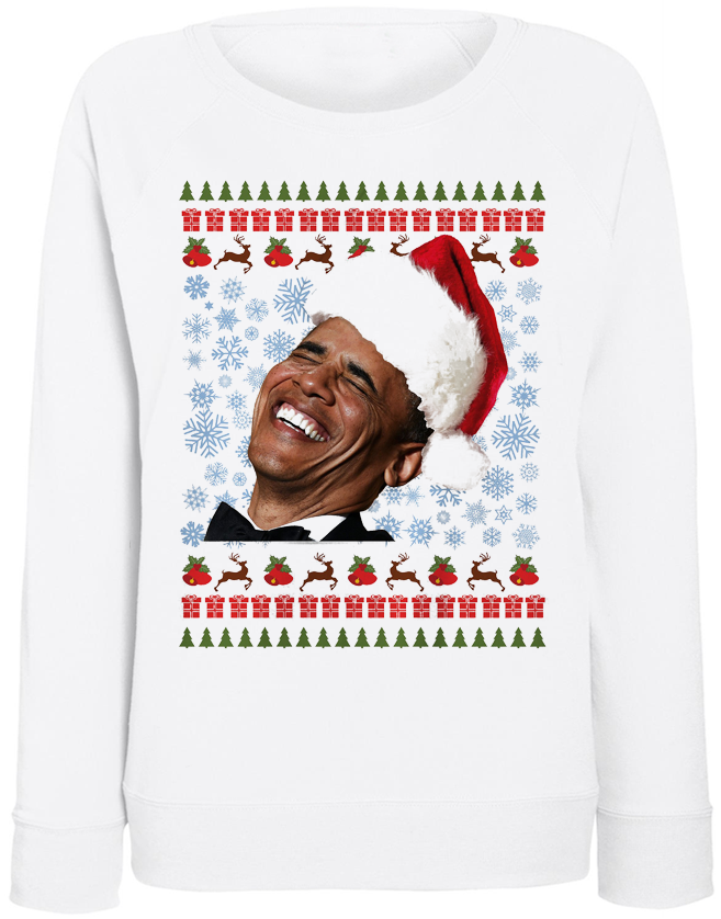 

Женский свитшот Fat Cat Obama Christmas (белый) XXL 40912