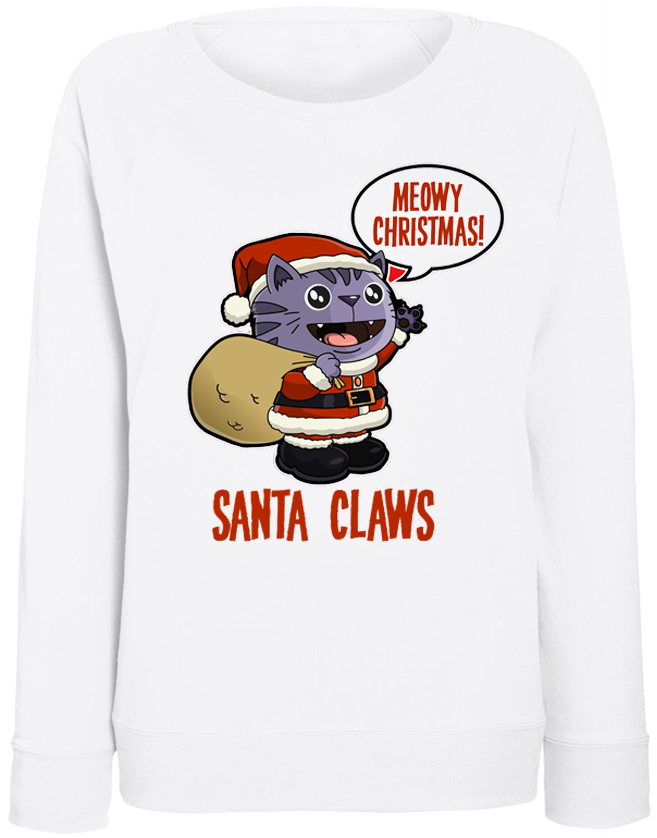 

Женский свитшот Fat Cat Meowy Christmas! Santa Claws (белый)  40849, Женский свитшот Fat Cat Meowy Christmas! Santa Claws (белый) XS 40849