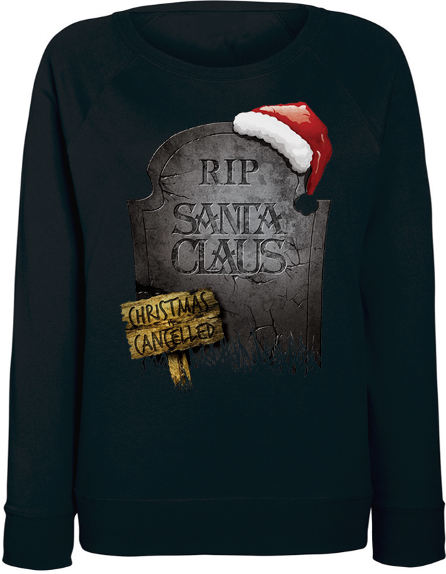 

Женский свитшот Fat Cat RIP Santa Claus Christmas Cancelled (чёрный)  44292, Женский свитшот Fat Cat RIP Santa Claus Christmas Cancelled (чёрный) L 44292