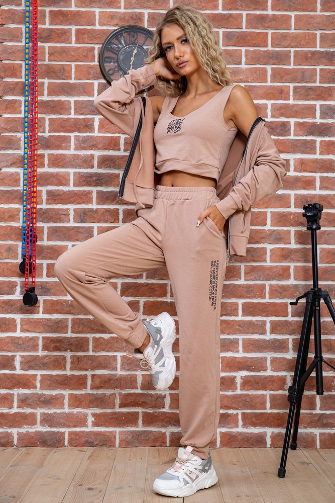 

Спорт костюм женский цвет Пудровый размер M-L FG_05507_02