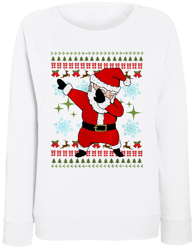 

Женский свитшот Fat Cat Dabbing Santa (белый)  40870, Женский свитшот Fat Cat Dabbing Santa (белый) S 40870