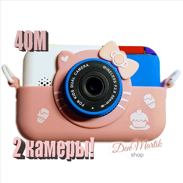 

Детский фотоаппарат Хеллоу Китти Children`s fun цифровой 40М 1080FHD Розовый (HP)