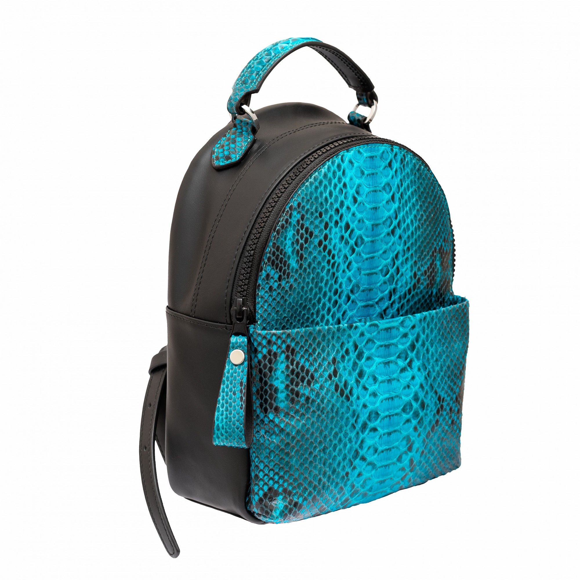 

Рюкзак женский Bernard bags 0505-5 с кожей питона 25x19x10 см Черно-синий