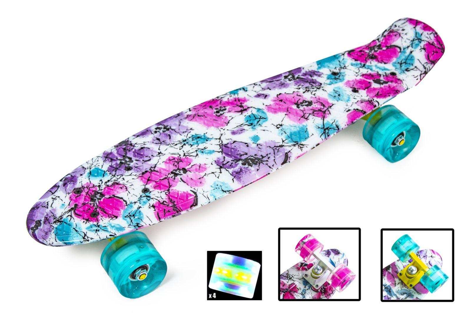 

Пенни Борд Penny Board "Flowers chamomile" Светящиеся колеса