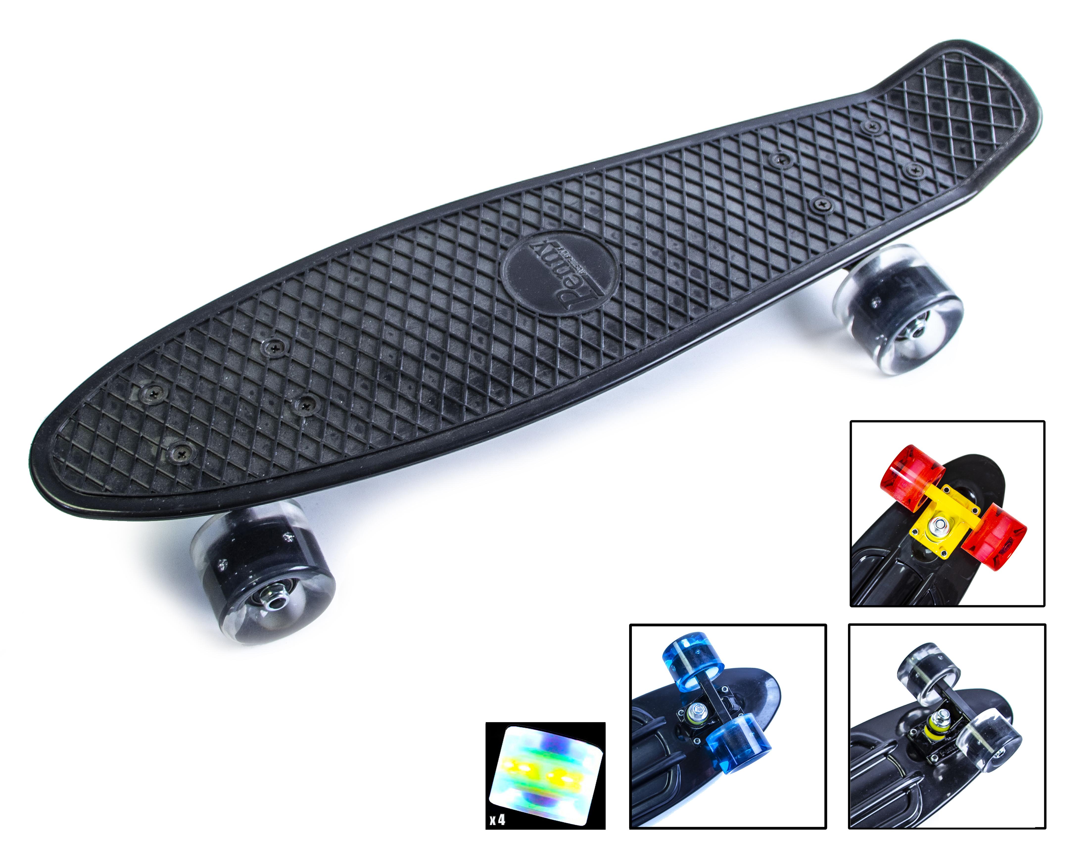 

Пенни Борд Penny Board Black цвет Светящиеся колеса