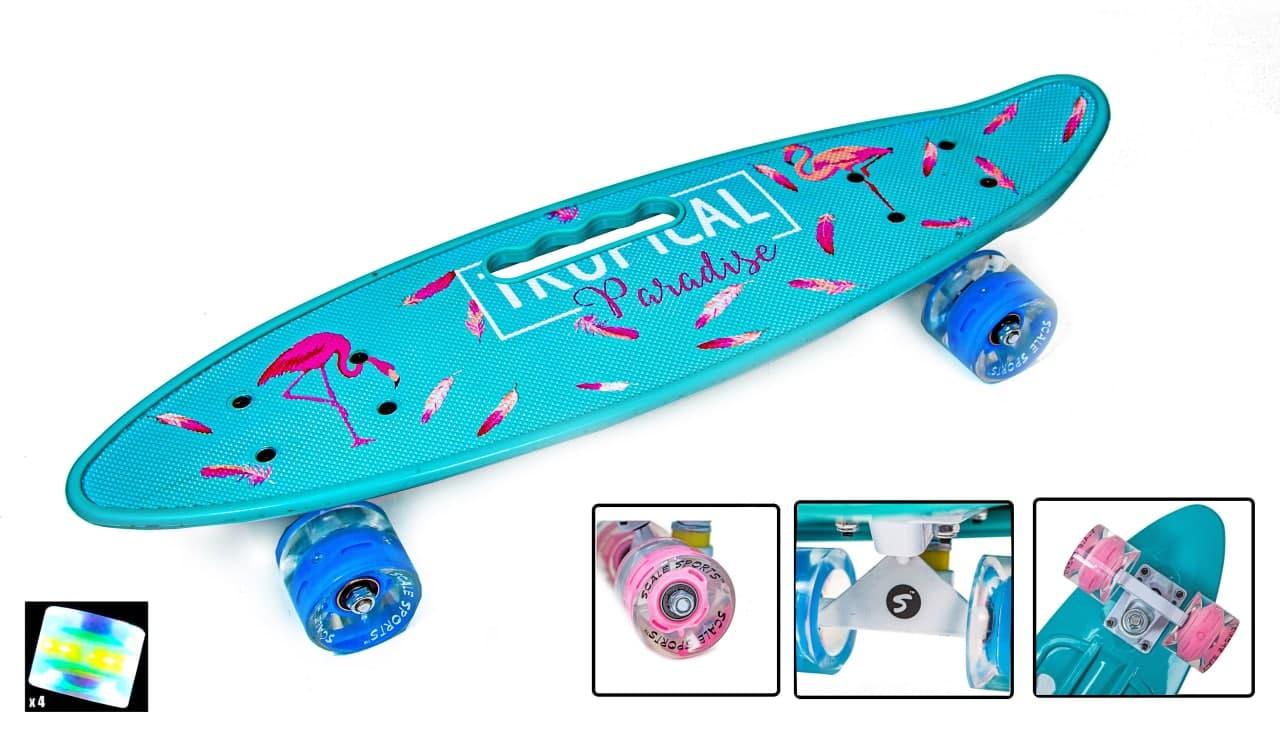 

Пенни Борд Penny Board Scale Sports Фламинго Светящиеся колеса
