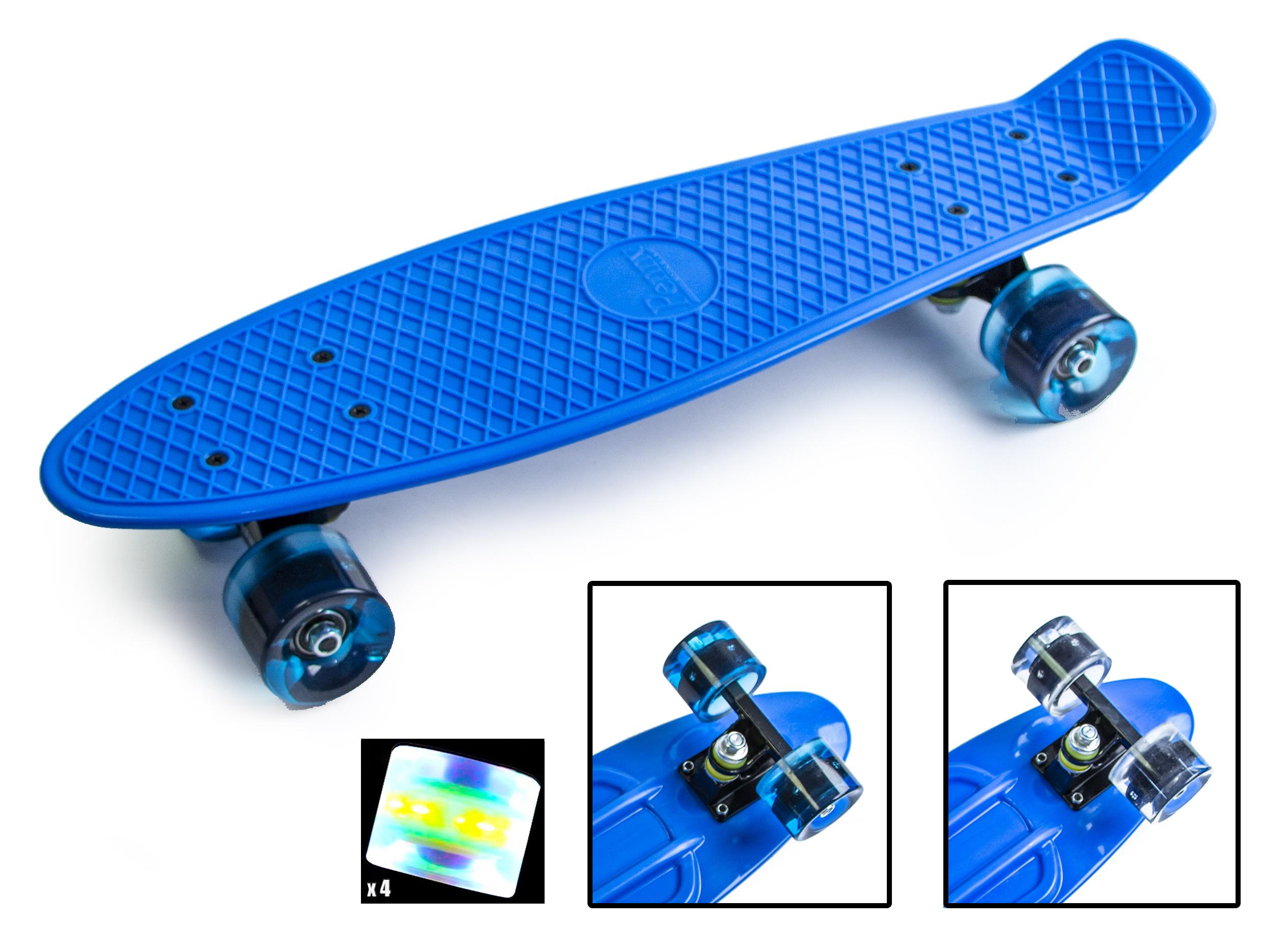 

Пенни Борд Penny Board Синий цвет Светящиеся колеса
