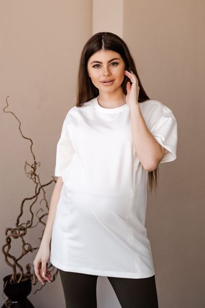 

Футболка для вагітних і годуючих To Be 4311262 M Молочний 2900000391727