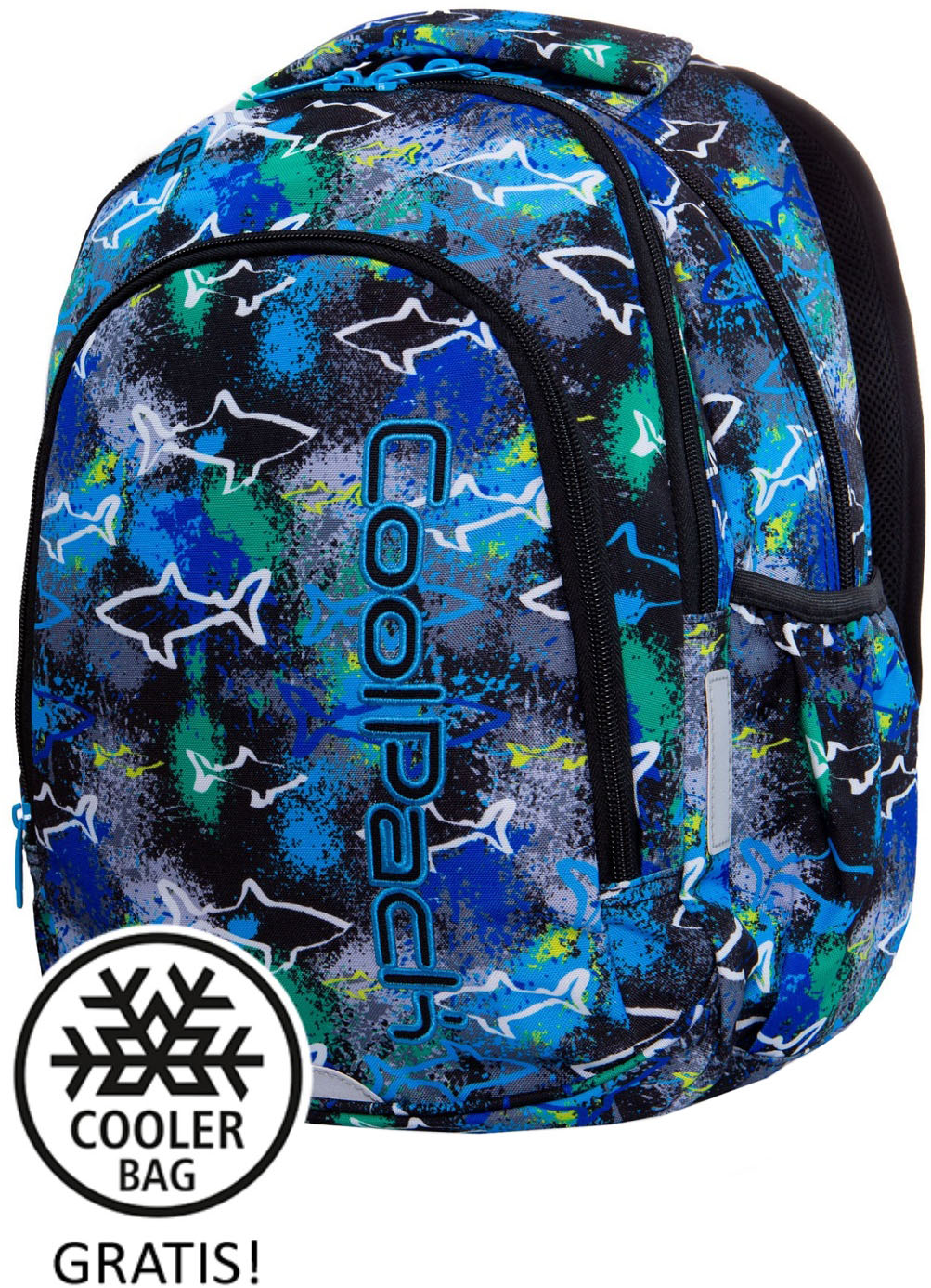 

Рюкзак с термосумкой CoolPack Prime Sharks для мальчиков 41 x 31.5 x 15 см 23 л (B25032)