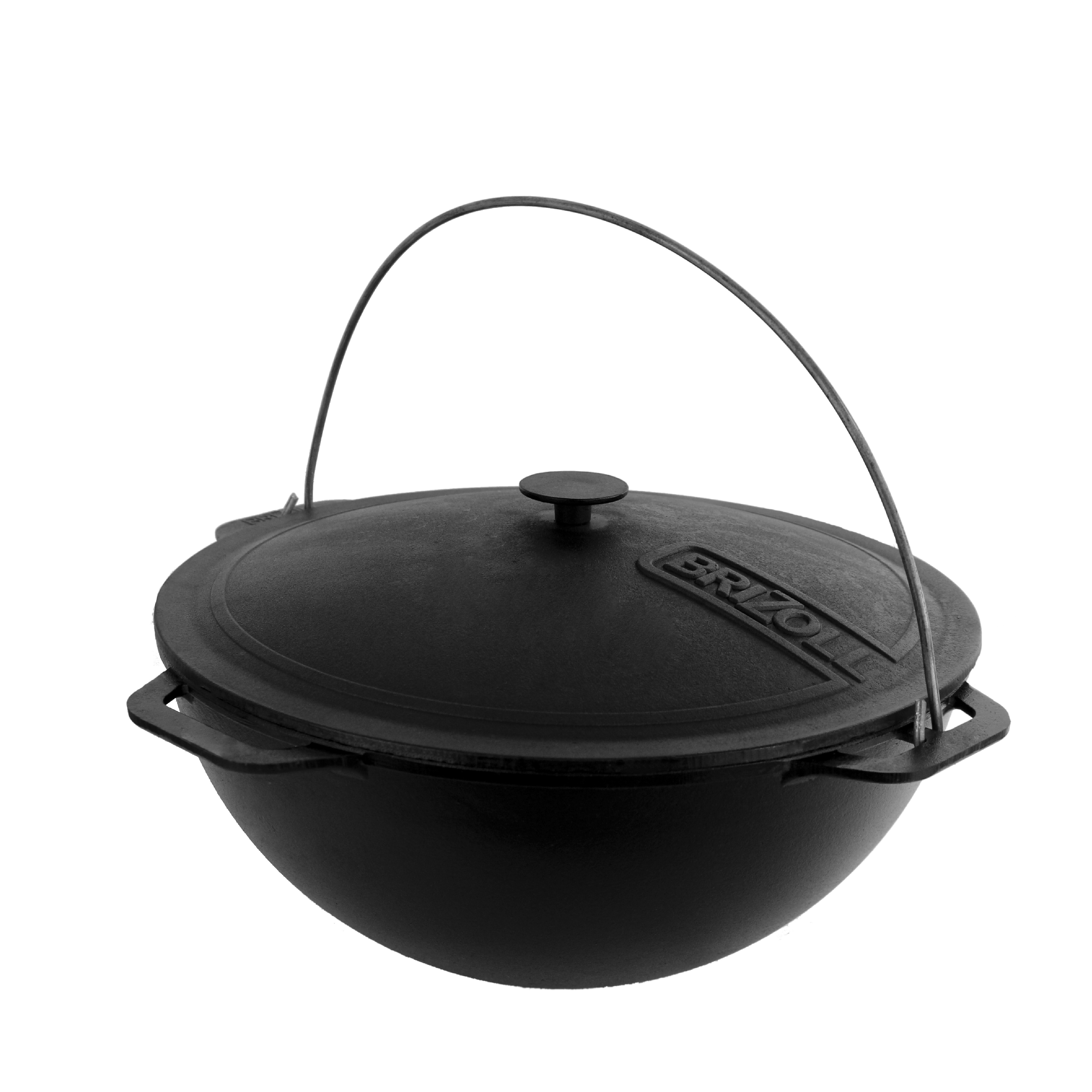 

Казан чугунный азиатский, с крышкой,10 л Brizoll KA10-1