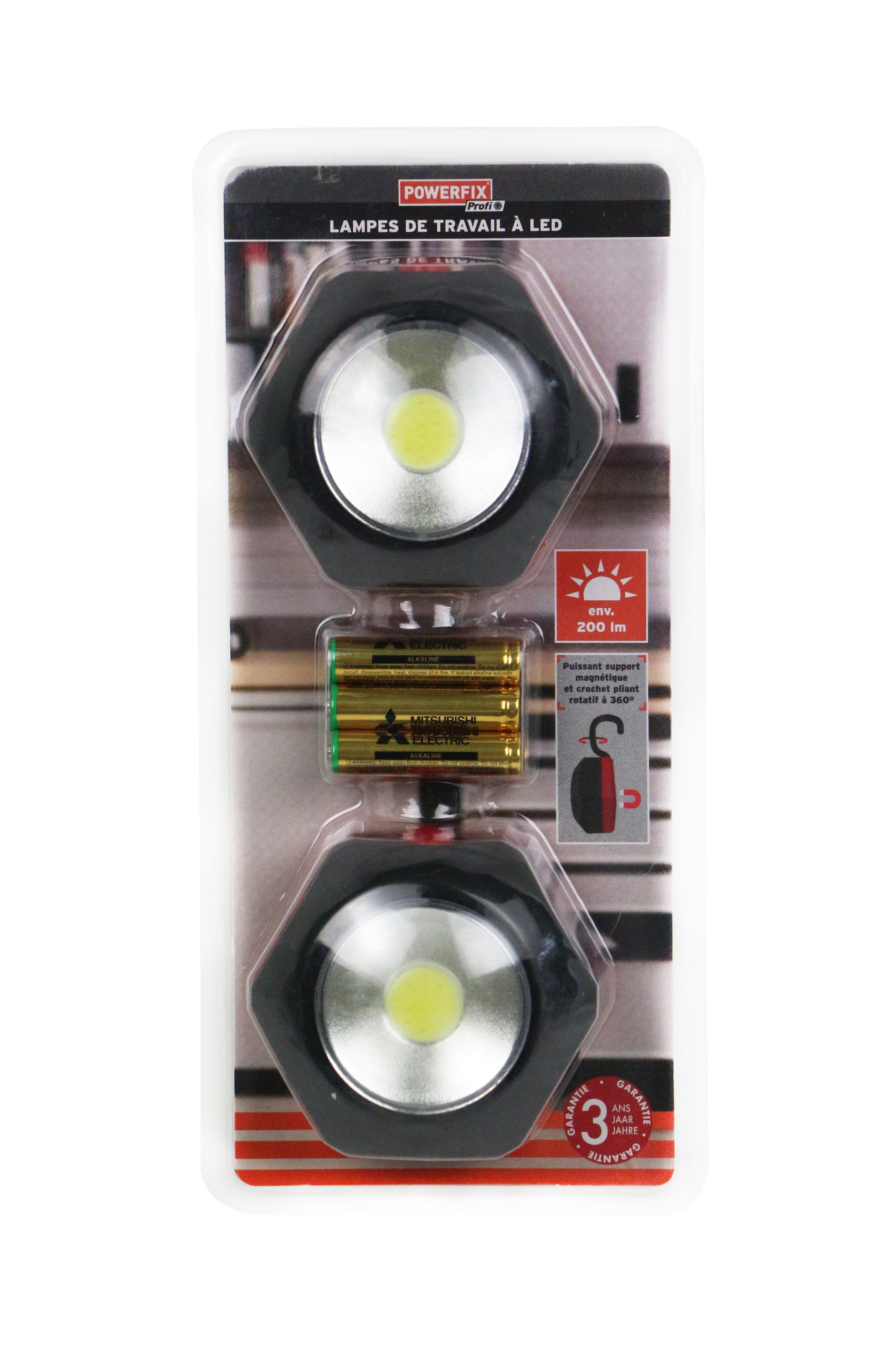 

Фонари светодиодный POWERFIX красный-черный LI-470133