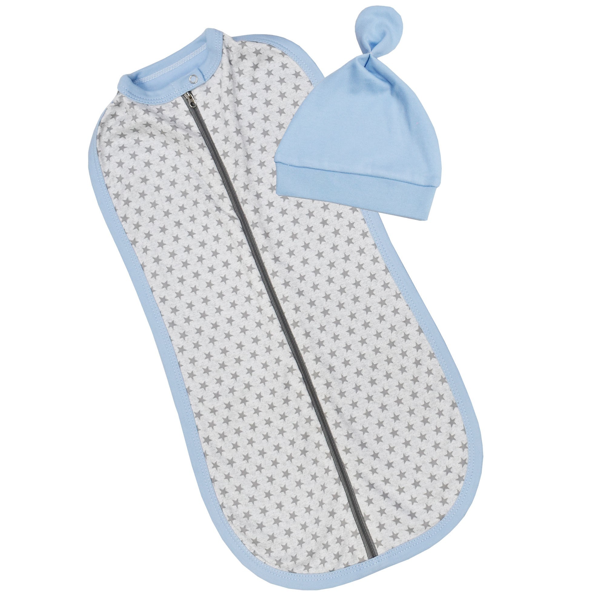 

Евро пеленка кокон для новорожденных Баранчик БО 105-01-04-0455, Голубой, Интерлок, размер 56 см