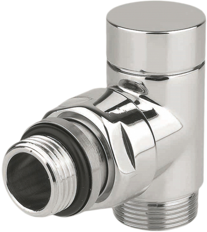 

Кран отсекающий Carlo Poletti CYLINDER угловой 1/2" х 24-19 хром (V30210B)