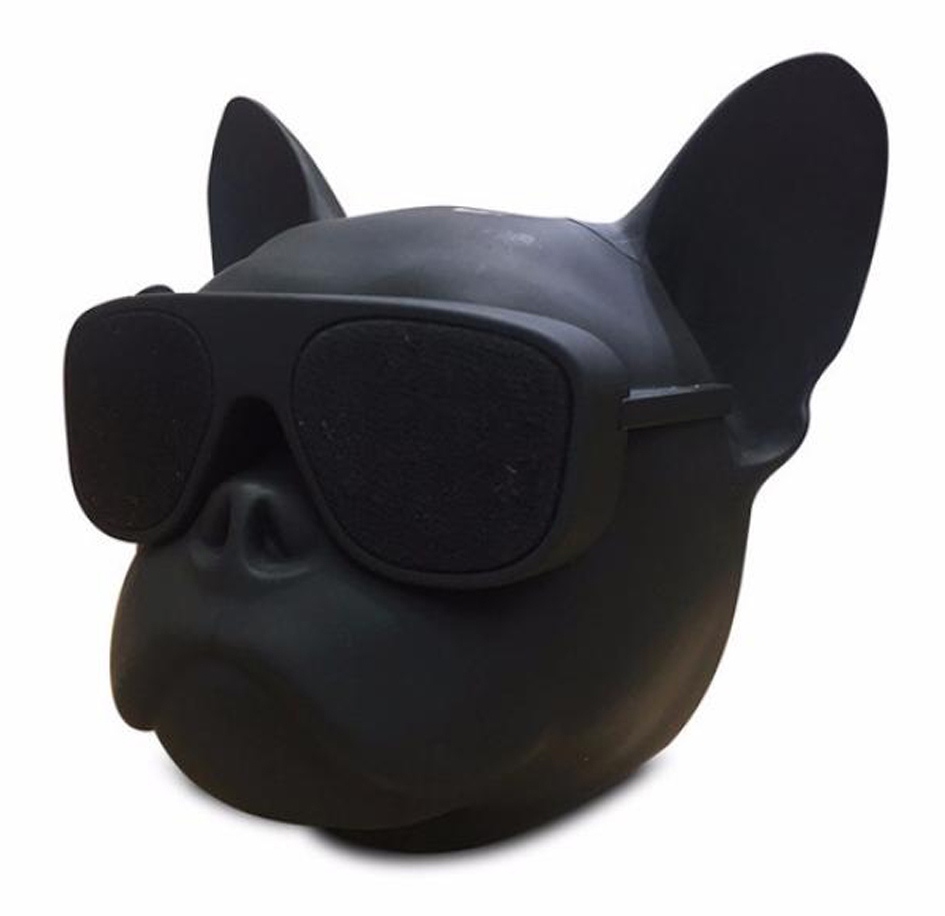 Портативная Bluetooth колонка собака голова Бульдог Dog Black (1016 ...
