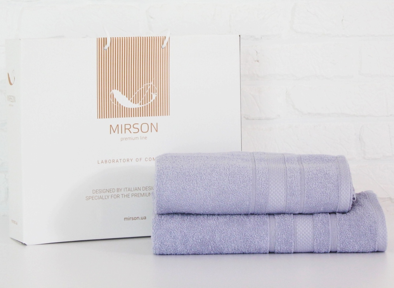 

Набор банных полотенец MirSon №5077 Elite SoftNess Lavender 50х90, 70х140