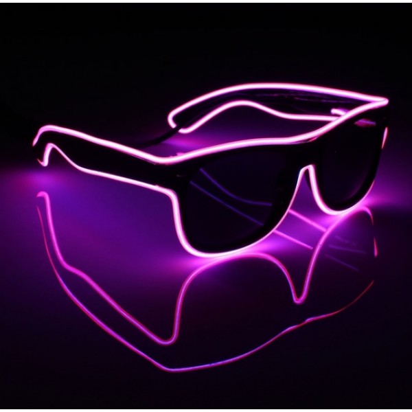 

Очки светодиодные солнцезащитные El Neon ray pink неоновые