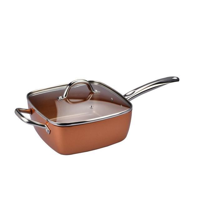 

Сковорода антипригарная универсальная Copper cook deep square pan Сooper