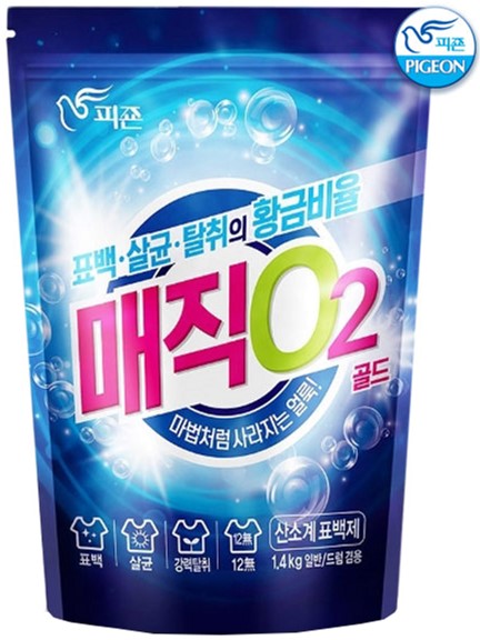 

Кислородный пятновыводитель порошковый Pigeon Magic O2, 1.4 кг