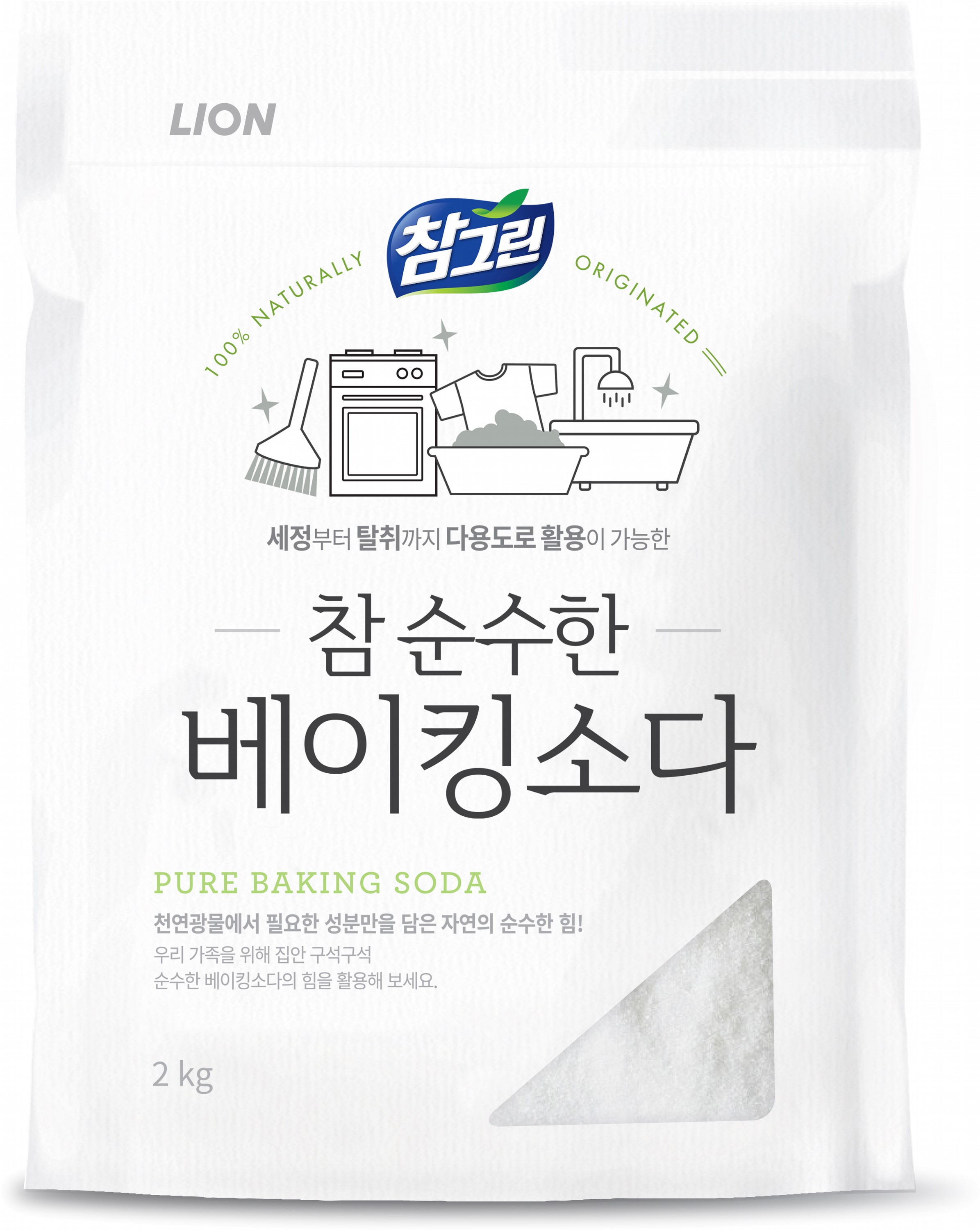 

Чистящее средство для уборки на кухне и в ванной с содой Lion Korea Chamgreen Baking Soda, 2 кг