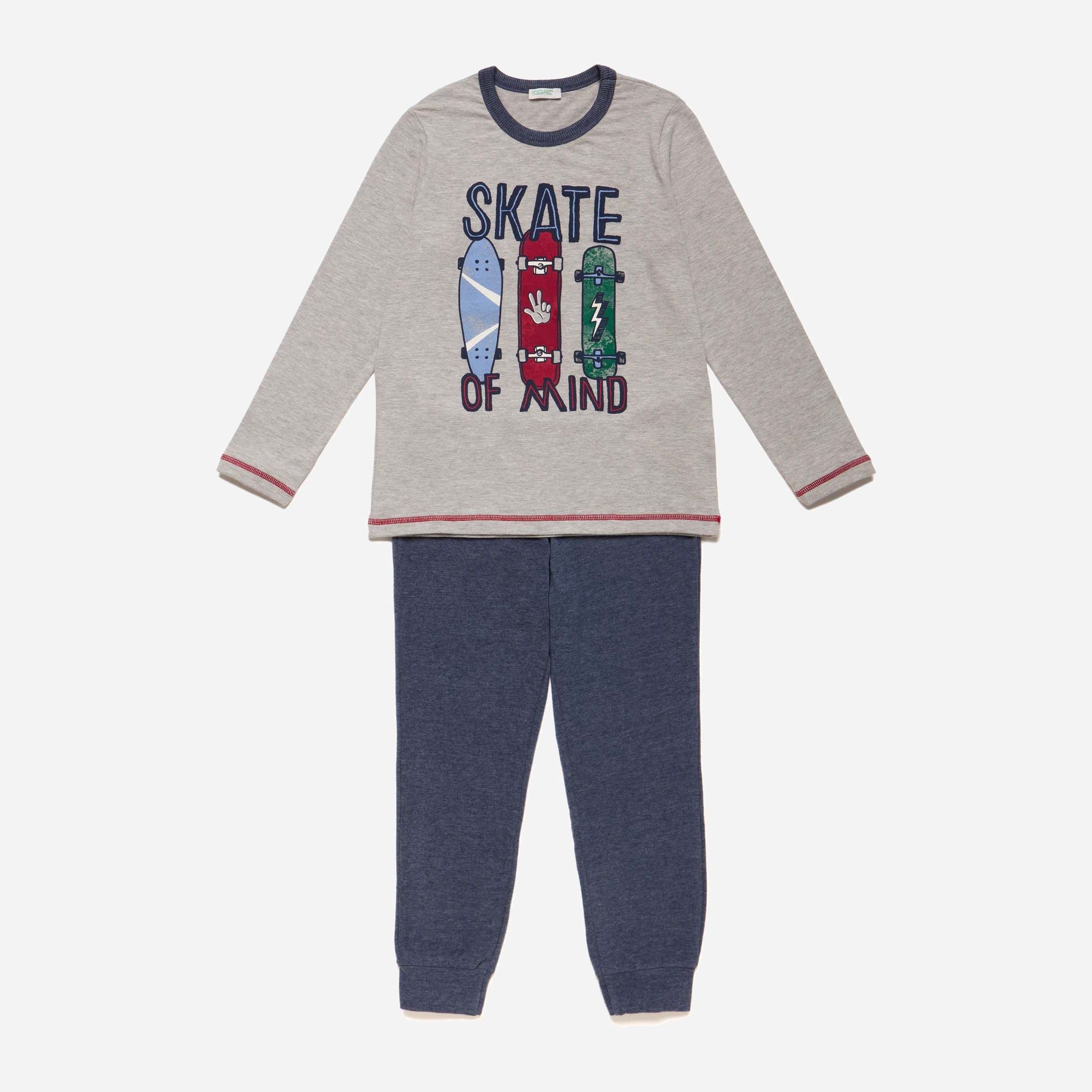 

Пижама (футболка с длинными рукавами + штаны) United Colors of Benetton 3L330P237-501 122 см