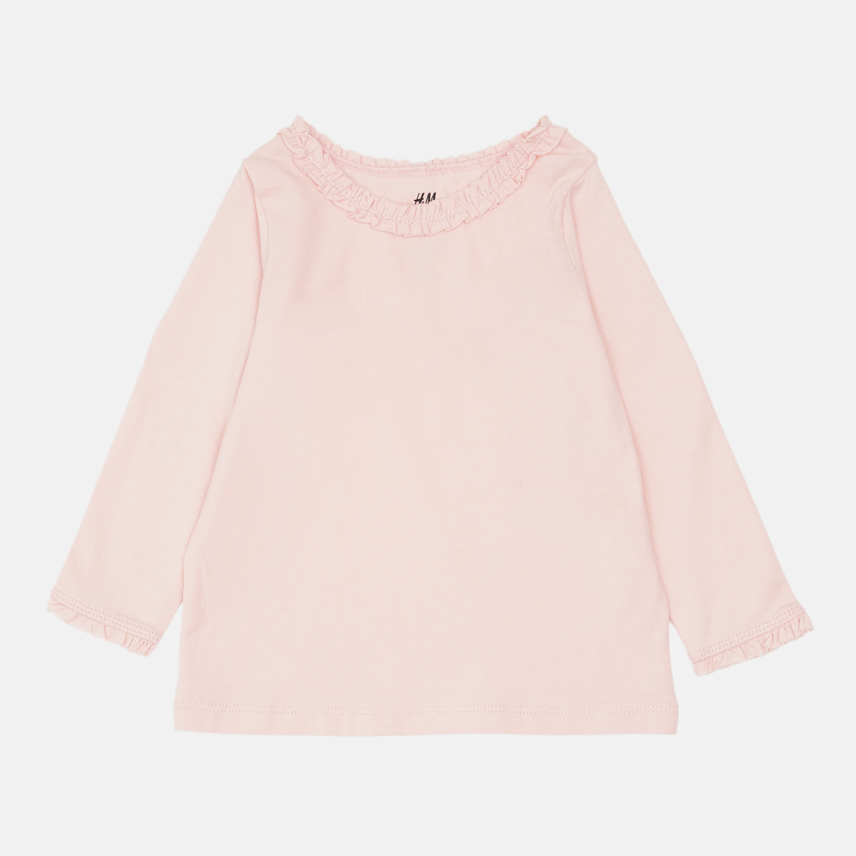 

Футболка с длинными рукавами H&M 6446788 80 см Светло-розовая