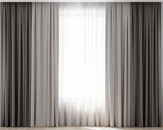 

Комплект штор "Два цвета" Lux Portiery Микровелюр Серые со Светло-серым 300 Х 265 - 2 шт (TDC 23163)