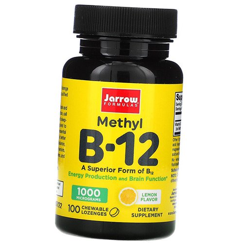 

Метил В12, Methyl B-12 1000, Jarrow Formulas 100леденцов Лимон (36345002)