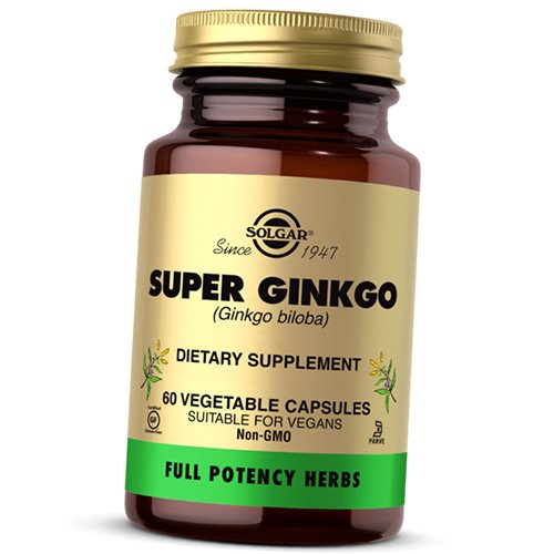 

Гинкго Билоба, Super Ginkgo, Solgar 60вегкапс (71313005)