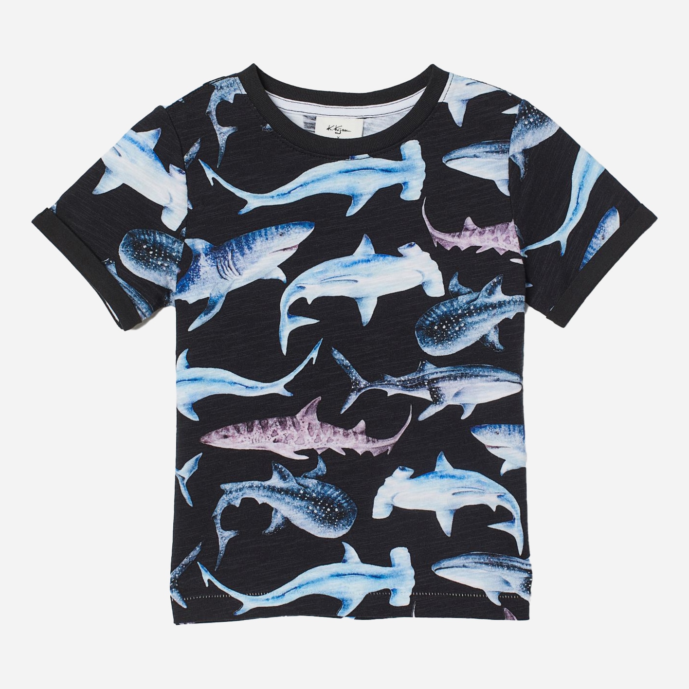 

Футболка H&M 1407-8629251 92 см Черный/Рыбки