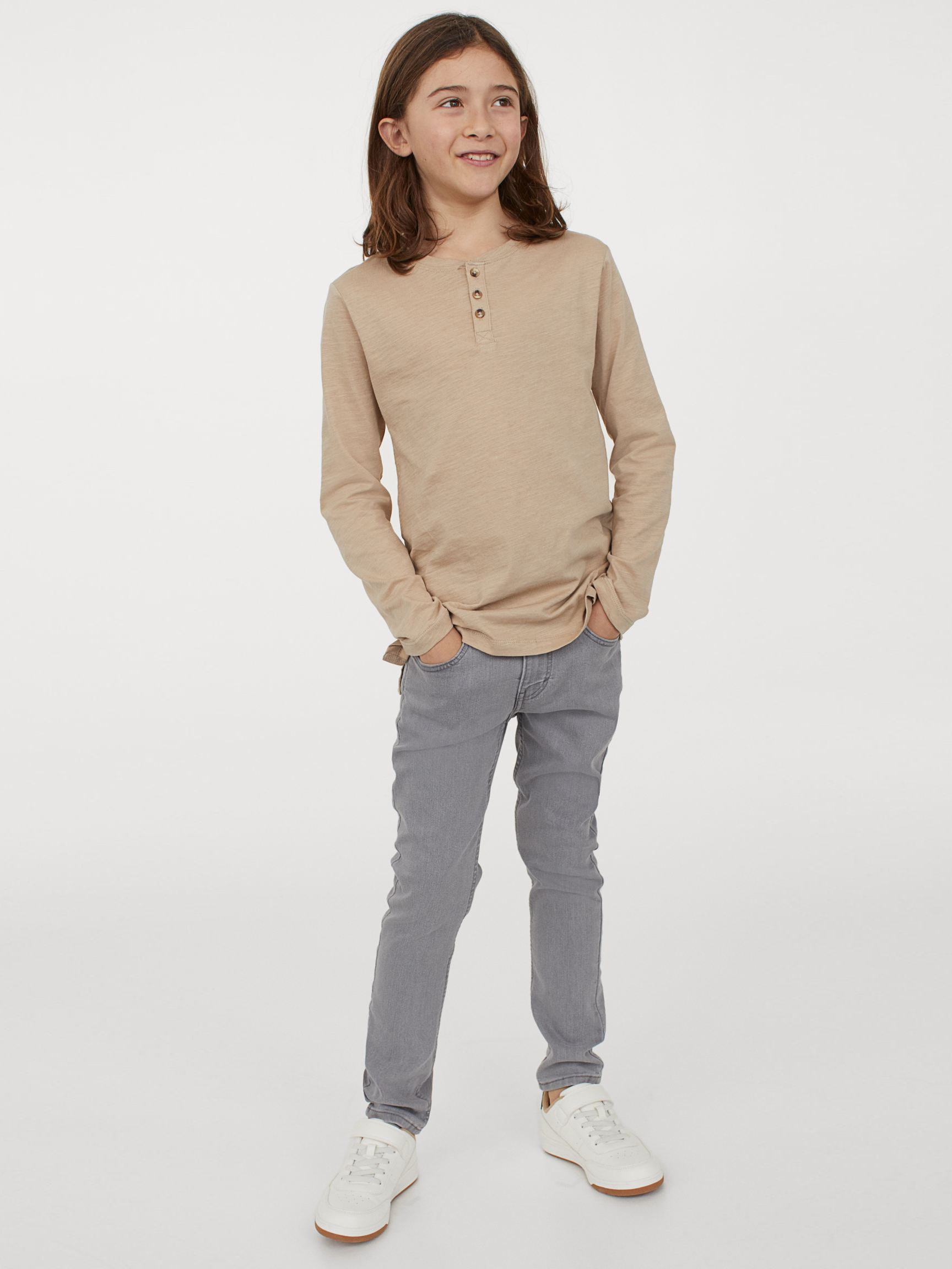 

Джинсы H&M 1502-8759312 140 см Светло-серые