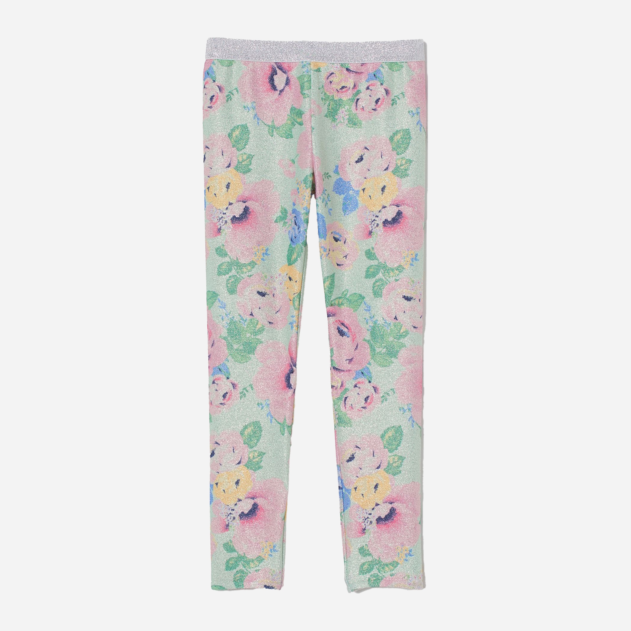 

Леггинсы H&M 2705-8612281 92 см Зелено-розовый/Цветы