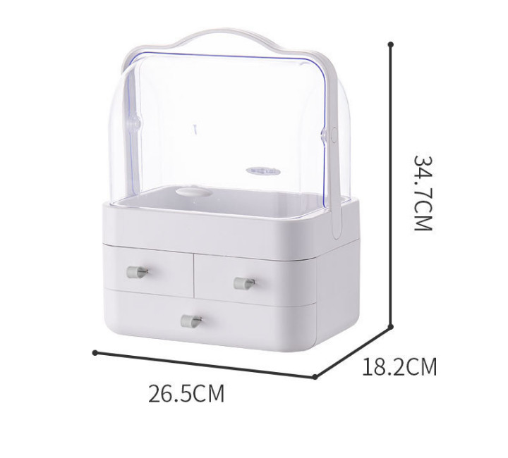 

Органайзер для косметики 4 секции белый YM206-1 Three Drawers